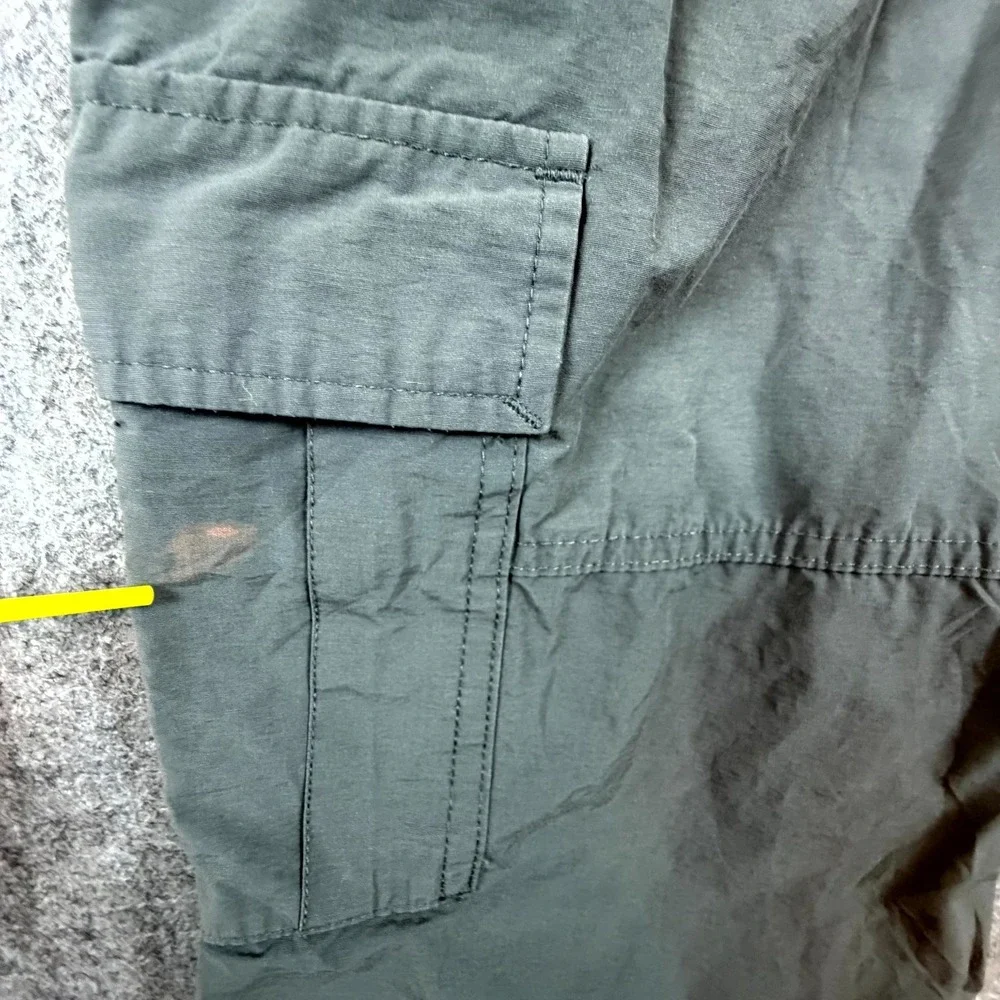 PacSun Baggy Pants Men Medium Gray Cargo Pocket Outdoor Hiking Drawstring Travel